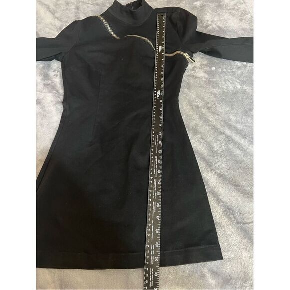 Revolve SER.O.YA Dress Womens Small Black Blondie Denim Mini Long Sleeve NWT - Picture 11 of 14